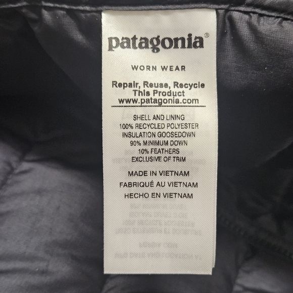 PATAGONIA DOWN PUFFER VEST BLACK LARGE - Picture 11 of 12